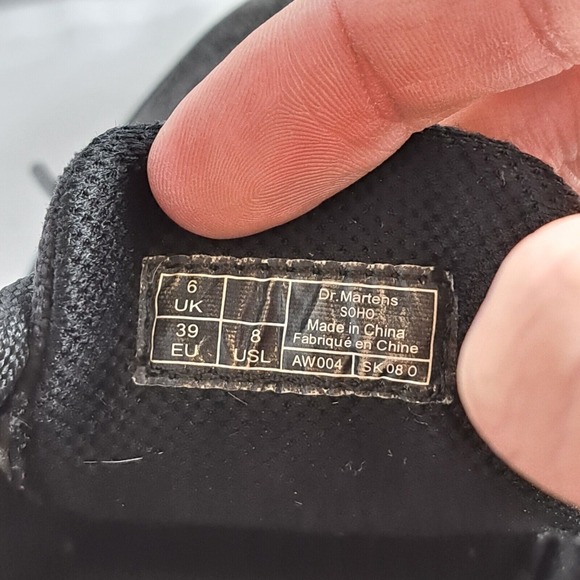 Dr. Martens Black Soho Sneakers Shoes Air Wave Women's US 8 Comfort Casual *READ - Picture 6 of 10